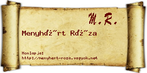 Menyhért Róza névjegykártya